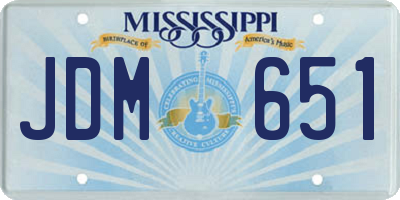 MS license plate JDM651