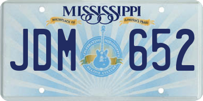 MS license plate JDM652