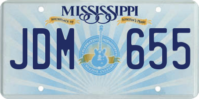 MS license plate JDM655