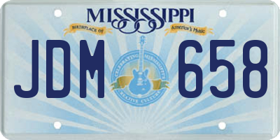 MS license plate JDM658