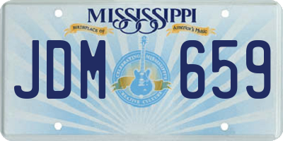 MS license plate JDM659