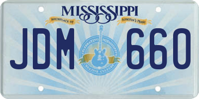 MS license plate JDM660