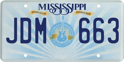 MS license plate JDM663