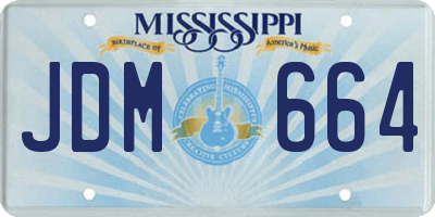 MS license plate JDM664