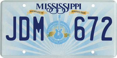 MS license plate JDM672