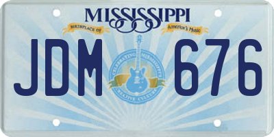 MS license plate JDM676