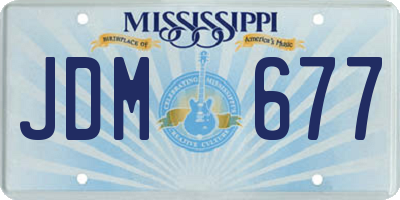 MS license plate JDM677