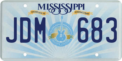 MS license plate JDM683