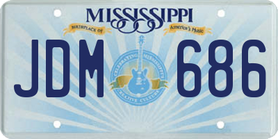 MS license plate JDM686