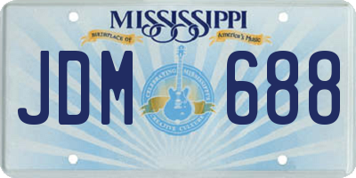 MS license plate JDM688