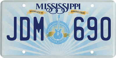 MS license plate JDM690