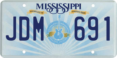 MS license plate JDM691