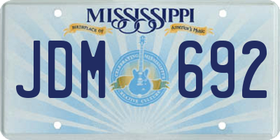 MS license plate JDM692