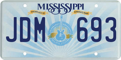 MS license plate JDM693