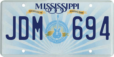 MS license plate JDM694