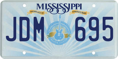 MS license plate JDM695