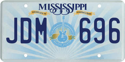 MS license plate JDM696