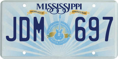 MS license plate JDM697