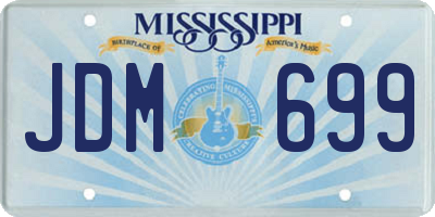 MS license plate JDM699