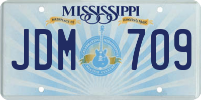 MS license plate JDM709