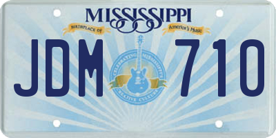 MS license plate JDM710