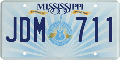 MS license plate JDM711