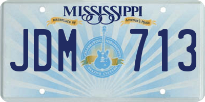 MS license plate JDM713