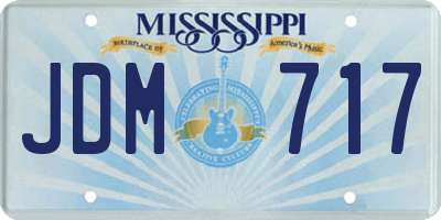 MS license plate JDM717