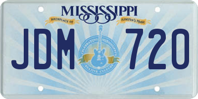 MS license plate JDM720