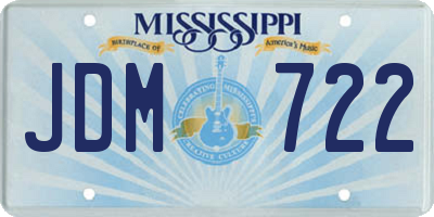 MS license plate JDM722