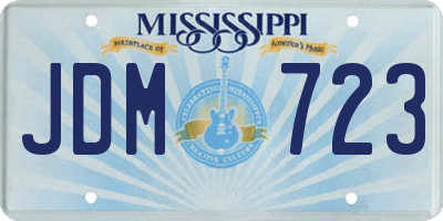 MS license plate JDM723