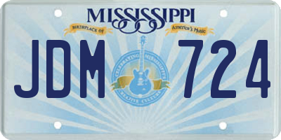 MS license plate JDM724