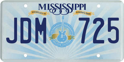MS license plate JDM725
