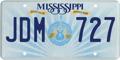 MS license plate JDM727