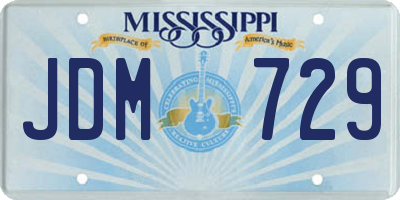 MS license plate JDM729