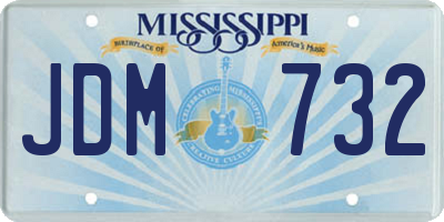MS license plate JDM732