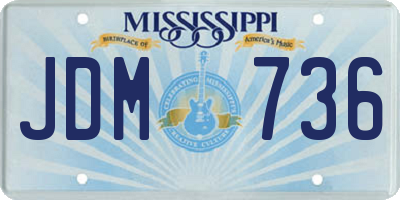MS license plate JDM736