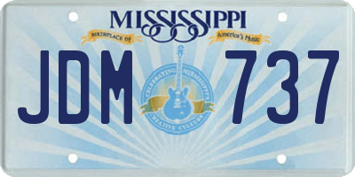 MS license plate JDM737
