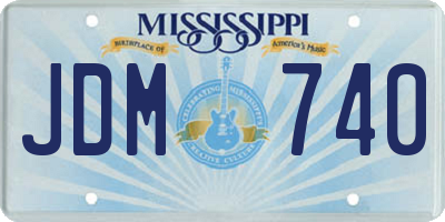 MS license plate JDM740