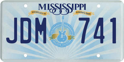 MS license plate JDM741