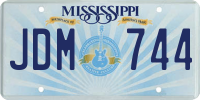 MS license plate JDM744