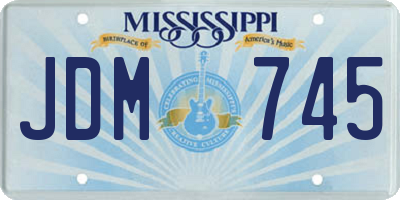 MS license plate JDM745