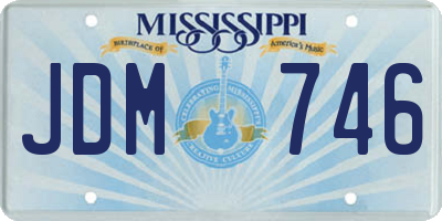 MS license plate JDM746