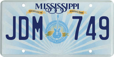 MS license plate JDM749