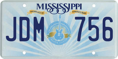MS license plate JDM756