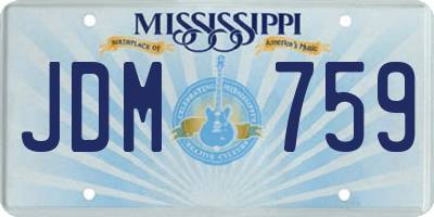 MS license plate JDM759