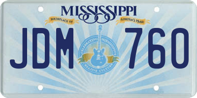 MS license plate JDM760