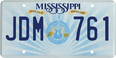 MS license plate JDM761
