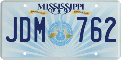 MS license plate JDM762