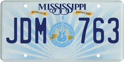 MS license plate JDM763